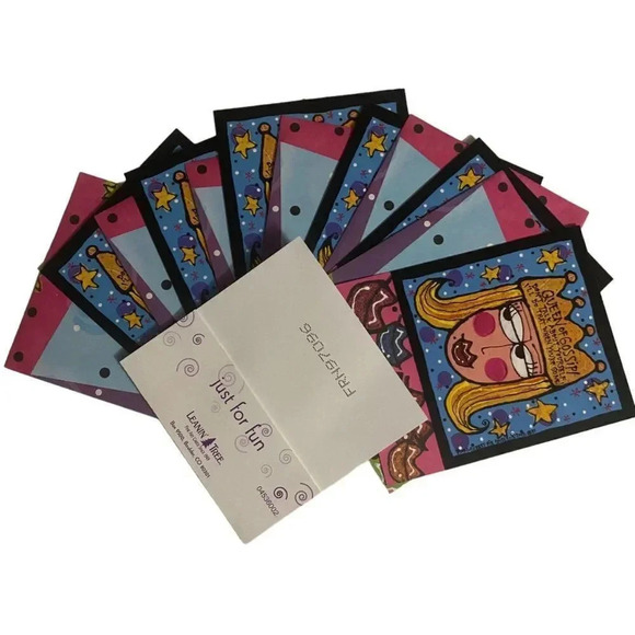 JUST FOR FUN Greeting Cards Blonde Queen Princess Leanin' Tree Lori Wiseman NOS - Picture 1 of 15
